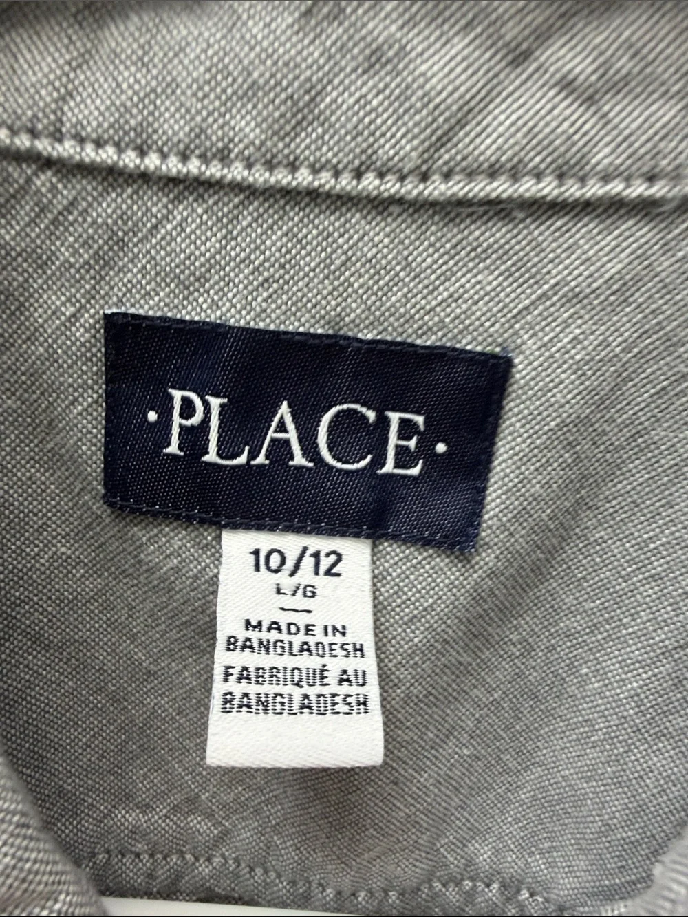 The Children's Place Light Gray Casual Button-Down Shirt